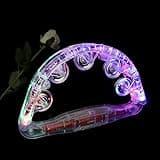 Omquot LED Musical Tambourine, Flashing Bells for Night Events, Durable Toy for Parties and Clubs-Plastic and Stainless Steel (as shown)