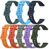 FitTurn Silicone Watch Straps Compatible with FITVII Slim Fitness Tracker, Adjustable Replacement Wrist Band, Waterproof Sweat-Proof Watch Straps not Fade IML Process (Multi-A)