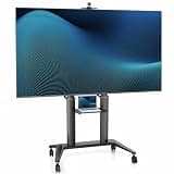 VIVO PRO Premium Heavy-Duty Aluminum Mobile TV Cart for 32 to 120 inch Screens up to 308 lbs, LCD LED OLED 4K Smart Flat and Curved Panels, Heavy Duty Stand, Max VESA 1000x600, Black, PRO-TVC120B