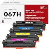 067H 067 Toner Cartridge Set MF650C MF654Cdw MF656Cdw Compatible for Canon 067 Color ImageCLASS LBP632Cdw MF653Cdw LBP633Cdw MF652Cdw LBP630C MF651Cw LBP631Cw MF655Cdw Printer High Yield 4 Pack Ink