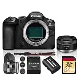 Canon EOS R6 Mark III Mirrorless Camera with Stop Motion Animation Firmware + Canon RF 16mm f/2.8 STM Lens for Vlogging and Landscape Photography|7K RAW Video| + 64GB Card + Backpack