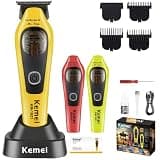 KEMEI 1921 Detail Hair Trimmer for Men, 9000 RPM Zero-Gapped T-Blade