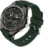 findtime Watches for Women Digital and Analog Military Sports Outdoor Waterproof Watch for Ladies with Stopwatch Alarm Dual Time Display Army Green