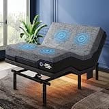 Pipishell Adjustable Bed Frame and Memory Foam Mattress Set (14" Mattress + Adjustable Bed Frame with Massage, Queen)