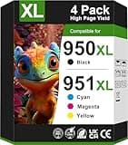 PROSWIFT 950XL and 951XL Ink Cartridge Replacement for HP 950 XL 951 XL Ink Cartridges Combo Pack for HP Officejet Pro 8100 8600 8610 8615 8620 8630 Printers (4 Pack)