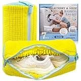 3-IN-1 Laundry & Shoe Washing Machine Bag Kit : Laundry Shoe Bag for Washer and Dryer,Reusable Shoe Cleaning Bag for Sneakers,Tennis,Self-locking Zipper & Microfiber,Include 3 Laundry Bag & 2 Shoe Bag