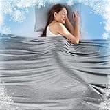 KMUSET Cooling Blanket Twin(60"x80"),Summer Dorm Room Essentials for Guys Girls,Double Sided Summer Cooling Blankets for Hot Sleepers & Night Sweats,Cool Lightweight Blanket,Gifts for Women,Light Grey