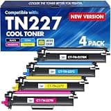TN227 TN-227BK/C/M/Y High Yield Toner Cartridge 4 Pack:Compatible Replacement for Brother TN 227 TN-227 TN-223BK/C/M/Y TN223 for HL-L3270CDW MFC-L3770CDW HL-L3290CDW MFC-L3750CDW HL-L3210CW Printer