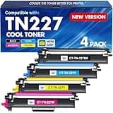 TN227 TN-227BK/C/M/Y High Yield Toner Cartridge 4 Pack:Compatible Replacement for Brother TN 227 TN-227 TN-223BK/C/M/Y TN223 for HL-L3270CDW MFC-L3770CDW HL-L3290CDW MFC-L3750CDW HL-L3210CW Printer