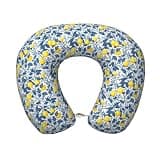 HYQMXGFGYS Lemon Blue Leaves Travel Pillow Lemon Pattern Memory Foam Neck Pillow for Traveling Home