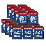 SD Card 32GB, 20-Pack UHS-I Class 10 MLC Flash Memory Cards, High Speed Full HD Video Recording Secure Digital Cards for Camera DSLR Action Cam Camcorder Phone Digital Device