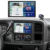 7" Car Stereo Upgrade for GMC Sierra 1500 2500 2003-2006 with Wireless CarPlay and Android Auto, Double Din Android 14 HD Touchscreen for Sierra Radio w/GPS Bluetooth WiFi FM RDS SWC Camera Mic, 2+32G
