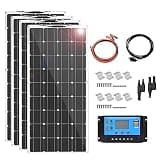 MDYHY 1000w Solar Panel Kit System 5pcs 200w 18v Flexible Monocrystalline Solar Module for Motorhome, Boat, Tent, Car, Trailer, 12v Battery Power Charging,4x300W