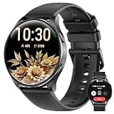 IOWODO Smart Watch for Women Men, 1.43" AMOLED Ultra-Clear Screen Fitness Tracker with HeartRate/Sleep Monitor, 21Languages, Answer/Make Calls,Waterproof Smartwatch for Android and iPhone (2 Straps)