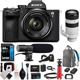 Sony a7 V Full-Frame Mirrorless Interchangeable Lens Camera with 28-70mm II Lens Bundle w/Sony FE 70-200mm F2.8 GM OSS II G Master Telephoto Zoom E-Mount Lens + 64GB Card + Camera Bag + Accessories