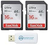 SanDisk Class 10 Memory Card 16GB 2 Pack Ultra SD Card SDSDUNC-016G-GN6IN