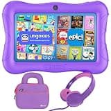 Contixo 7" Kids Learning Tablet Bundle - Headphones, Sleeve Bag, Pre-Installed Games and Educational Apps, Parental Controls, Ideal for Education - Purple