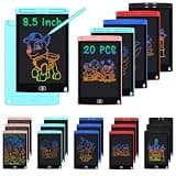 20 Pack 8.5 Inch LCD Writing Tablet for Kids, Reusable Drawing & Writing Board, Classroom Bulk Set for School, Home, Party, Lightweight Erasable Doodle Board for Boys Girls
