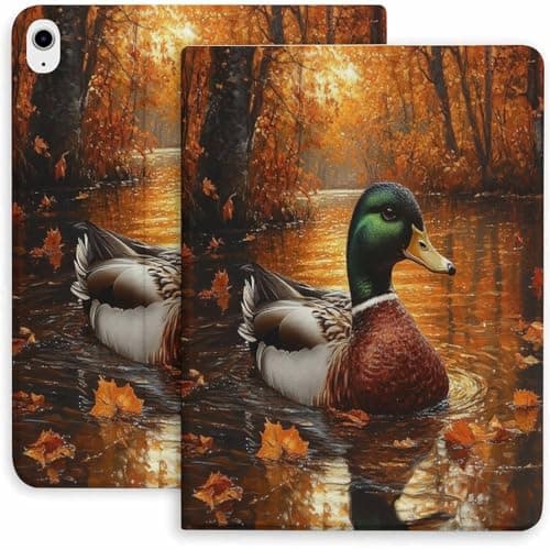 Autumn Duck Serenity Case for iPad 9/10/11th Mini 5/4/3/2/1(7.9in) Mini 6(8.3in) Mini 7(8.3in),Air 4/5/6/7,Pro 11in(2021/2022/2024)