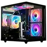 Qehi Prebuilt Gaming PC, AMD Ryzen 7, GeForce RTX 5060 8GB, 16GB DDR4 RAM, 1TB NVMe SSD, WiFi 6, High-Performance Desktop Computer Tower for AAA Games Streaming Video Editing Workstation