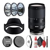 Tamron 18-300mm F3.5-6.3 Di III-A VC VXD All-in-One Zoom Lens for Sony E APS-C Mirrorless Cameras, Image Stabilization, Fast Autofocus for Travel + Lens Filter Kit + Cap Keeper (4pc Bundle)