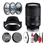 Tamron 18-300mm F3.5-6.3 Di III-A VC VXD All-in-One Zoom Lens for Sony E APS-C Mirrorless Cameras, Image Stabilization, Fast Autofocus for Travel + Lens Filter Kit + Cap Keeper (4pc Bundle)