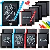 Nezyo 16 Pack 4.5 Inch Mini LCD Writing Tablet for Kids Electronic Doodle Board Bulk Erasable Drawing Tablet Reusable Writing Pad for Girls Boys Party Favor Goodie Bag Classroom Gifts(Mix Colors)