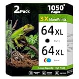 64XL Ink Cartridge Black Color Combo Pack Replacement for HP Ink 64 HP64 XL HP64XL for 7858 7855 7120 7155 7158 7164 6255 6252 6232 7100 7800 7900e 7955e 7255e 7950e 7958e 7920 Tango X Series Printers