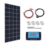 MDYHY 400w 12v Monocrystalline Solar Panel Kit 800w with 40A Charge Controller for Outdoor Caravans, Boat Trailers, Campers, Boats (with Accessories),One
