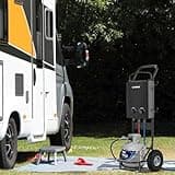 AMPLUX 1.32 GPM Portable Water Heater, AY132B Tankless Water Heater Propane Outdoor with Dolly