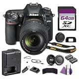 Nikon D7500 20.9MP DSLR Camera with 18-140mm VR Lens Bundle with Replacement Battery EN EL15C + Cleaning Kit + 64GB Memory Card