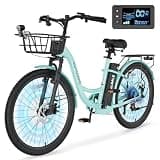 MOONCOOL Electric Bike for Adults, 700W Peak Power Cruiser Electric Bikes