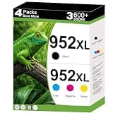 952XL Ink Cartridges Combo Pack Replacement for HP 952 XL Work for OfficeJet Pro 8702 8740 7720 8730 8710 7740 8720 8725 8210 8715 8216 Printers with V23.9.1 Chips ( 4 Pack Cyan Magenta Yellow Black)