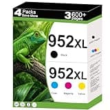 952XL Ink Cartridges Combo Pack Replacement for HP 952 XL Work for OfficeJet Pro 8702 8740 7720 8730 8710 7740 8720 8725 8210 8715 8216 Printers with V23.9.1 Chips ( 4 Pack Cyan Magenta Yellow Black)