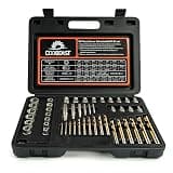 Coobeast 49Pcs Bolt Extractor Kit with Left Hand Drill Bit, Screw Extractor Set Heavy Duty, Bolt Extractor & Reverse Drill Bit Easy Out Damaged Nuts Stripped Screw with Portable Case Great Mens Gift