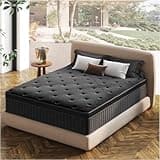 ZLNDR Aura-Pro Queen Size Cooling Gel Memory Foam Mattress with Pocket Coils, 12 Inch Medium Firm Hybrid Mattress in a Box for Back Neck Enhanced Pain Relief, 1001-Night Trial, Fiberglass-Free