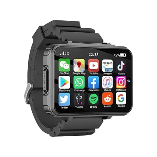 VP-666 4G Internet GPS SmartWatch 4GB+64GB Android 10.7 2.4" Large Screen 500W+500W Dual Camera Google Play SIM Card Sports Smart Watch for Men (B)