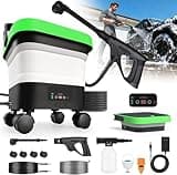 Upgrade Cordless Pressure Washer,Portable Pressure Washers with 3.5Gal Tank,7 Adiustable Handheld Portable Pressure Washers with 6-in-1 Nozzle,Max 550PSl,16.7FT Hose, 5x4000mAh Portable Power Washer