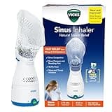 Vicks Sinus Inhaler, Plug-in Non-Medicated Steam Inhaler for Sinus Relief, Allergies, Congestion & Colds, Vocal Steamer, Soothes Nasal & Throat Passages, Works with VapoPads (1 Included)