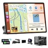 Portable Apple Carplay Screen for Car, 11.3" Extra Large Wireless Car Play & Android Auto Screen for Car, Car Stereo with 4K Dash Cam, App View, Backup Camera,GPS,Mirror Link,FM, Voice Control