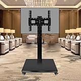 LBAawxe Mobile TV Stand - for 32-55 Inch Screen TVs, Horizontal and Vertical Screen Rotation Rolling TV Stand