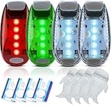 Amzonly 4Pack Kayak Lights with IPX8 Fish-shaped Waterproof Bag, Battery Operated Navigation Lights for Night Kayaking, Clip on for Paddle board, Pontoon Boat, Dinghy, Canoe, Jetski, Kayak Accessories