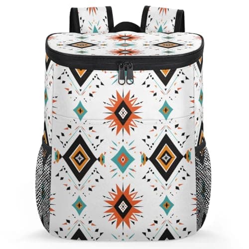 Obtravar Boho Western Aztec Cooler Backpack Insulated Backpack Cooler Waterproof Leak Proof Large Capacity Cooler Bags for Picnic Camping Work Beach