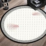 Dexinhdh Electric Heated Floor Mats, Round Carbon Crystal Heated Area Rugs, 12 Hour Timer, Foldable & Detachable Indoor Floor Heater for Living Room Bedroom Office Commercial(240cm)