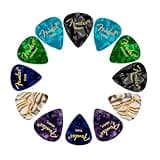 Fender Premium Picks Sampler - 12 Pack Includes Thin, Medium & Heavy Gauges (Austin Bazaar Exclusive)