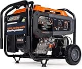 Generac 12,500 Starting Watt Tri-Fuel Portable Generator, Electric Start, Gas Propane Natural Gas, COsense Carbon Monoxide Detection, 9.5 Hour Runtime, Home Backup Emergency, 49-State Compliant