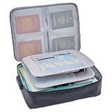 Bivook Fireproof and Waterproof Document Organizer with Lock, Black
