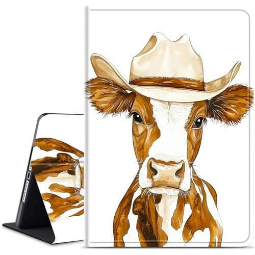 Dikoer for Samsung Galaxy Tab A7 10.4 Inch 2020 (SM-T500/T505/T507) Tablet Case, Multiple Viewing Angles & Kickstand Back Case Drop Protection Smart Cover, Yellow Cow