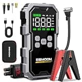 Jump Starter with Air Compressor, 6000A Jump Starter Battery Pack (All Gas/10L Diesel), 150PSI 12V Jump Box Car Battery Jumper Starter Portable with Type-C Quick Charge and LED Lights