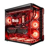 HYPER CYBER Colossus Gaming PC Desktop Computer, AMD Ryzen 7 7800X3D, GeForce RTX 5070 TI 16GB, 64GB DDR5, 2TB SSD, Tower Fan Black, Windows 11 Home, RGB Lighting, Ready to Use